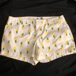 Pineapple Print White shorts